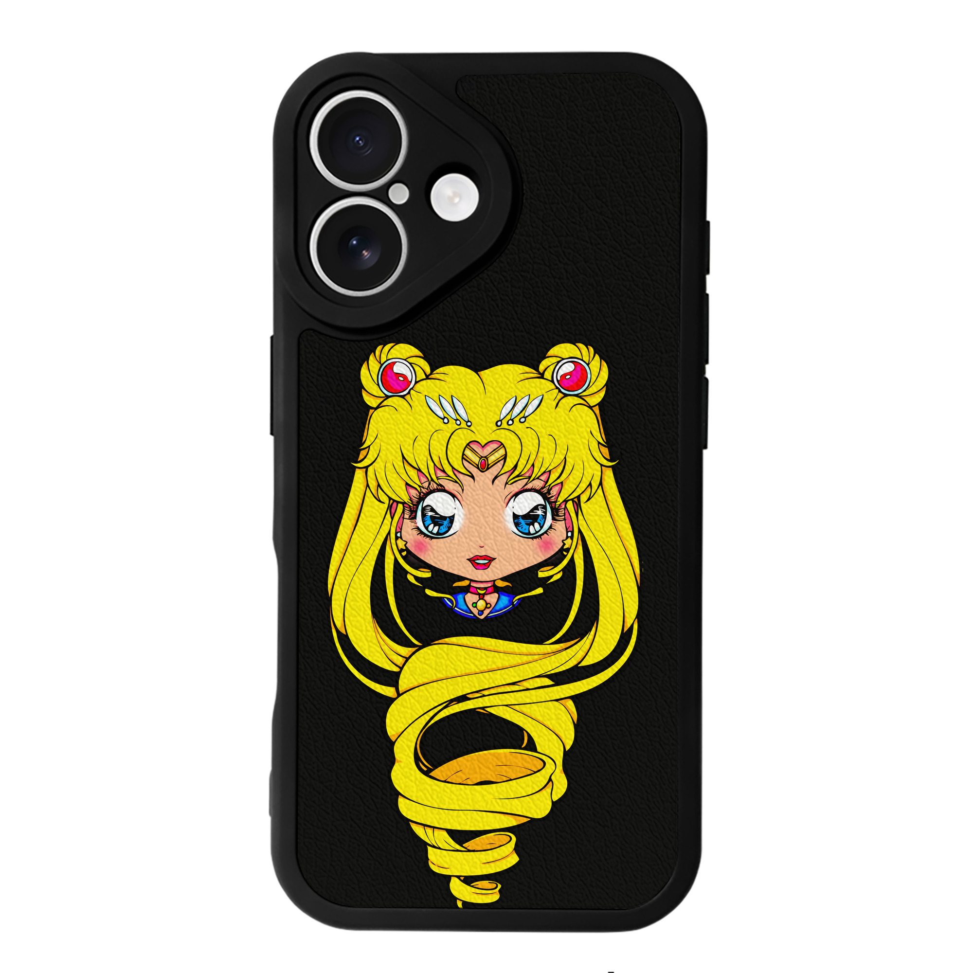 （画像用） 美少女戦士セーラームーン 月野 うさぎ つきの うさぎ Sailor Moon Tsukino Usagi 【iPhone 16シリーズ対応】シリコンスマホケース（レザー調） 材質：シリコン